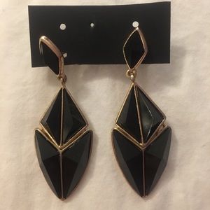 Black and gold earrings